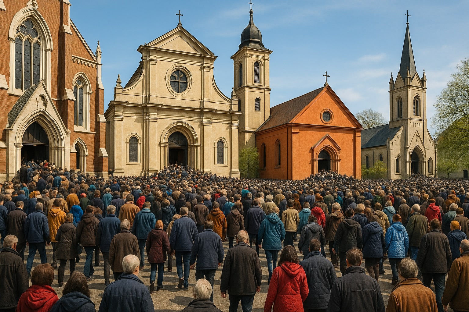 Crowds of people flocking to religions and churches that Jesus did not start nor endorse.